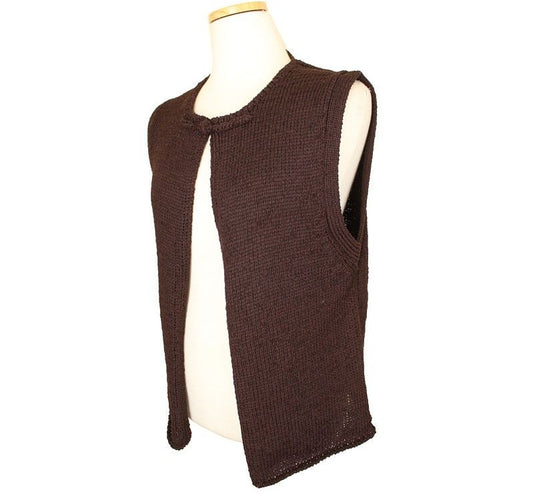ISSEY MIYAKE Pleats Please Dark Brown Knit Vest 3 26807356