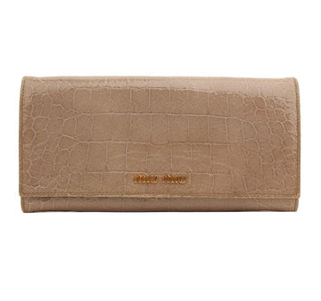 MIU MIU Beige Python-Lackleder Klappgeldbörse 5M1109 26811338