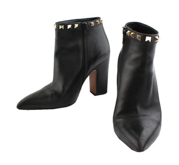Valentino Black Rockstud Ankle Boots 225 26811013
