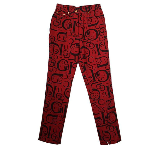GUCCI レッドロゴデニムパンツ 44 55 43706676