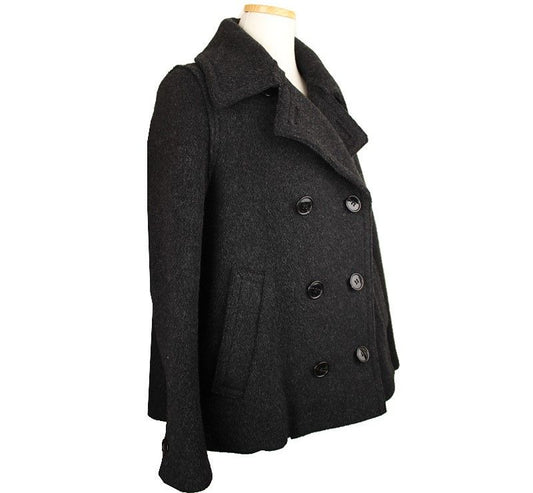 ZUCCA Juka Charcoal Double Button Wool Short Coat S 26810817