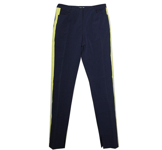 VERSACE Navy-Gelbe Detailhose 44 43851610
