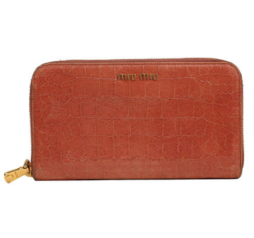 MIU MIU インディアンピンクパイソンペイント長財布5M0506 26811414