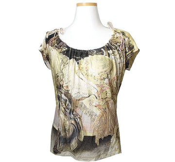 Roberto Cavalli Gold Print Top 55 66 43706609