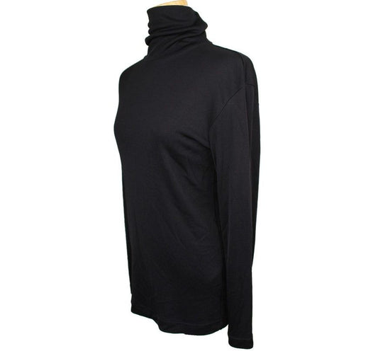 ISSEY MIYAKE Schwarzes geripptes Rollkragenoberteil M 26807365