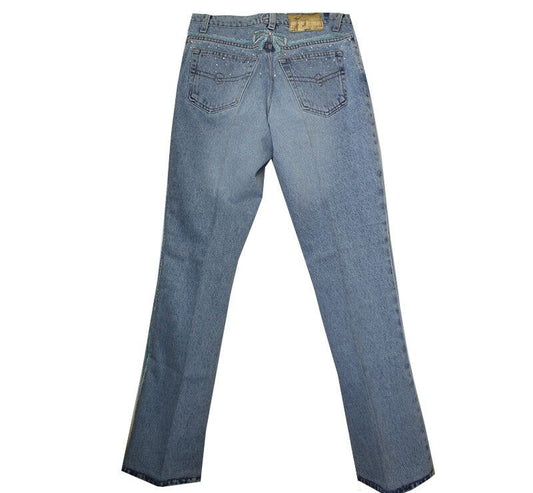 BLUMARINE Cubic Samtband Denim-Hose 55 43851574