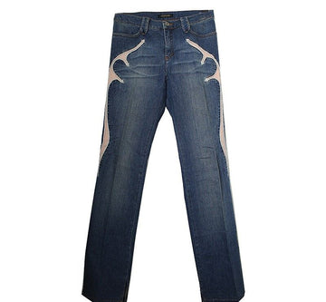Roberto Cavalli Pink Detail Denim Pants 55 43851593