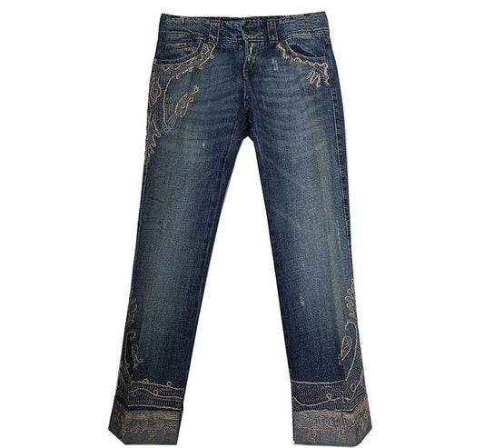 ERMANNO SCERVINO Ermano Servino Applique Denim Hose 55 66 43851602