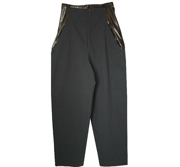 ISSEY MIYAKE Issei Hochwasserweite Kunstleder Trim Weit Hose 55 26809636