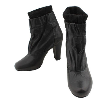 TSUMORI CHISATO Black Shirred Sock Boots 23 26810882