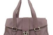 MARC JACOBS ライトパープルレザーシルバーアクセントショルダーバッグ 26811370