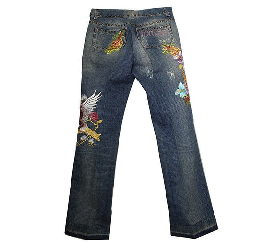 DOLCE & GABBANA Hawaiian Bestickte Jeanshose 55 43851645