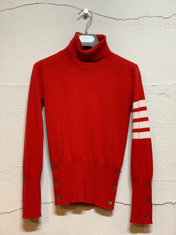 THOM BROWNE Rote Kaschmir Rollkragenpullover 5378305700 17366251