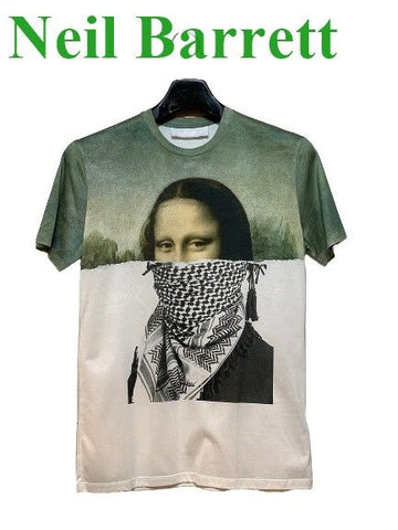 NEIL BARRETT モナリザ コラージュ Tシャツ メンズ 5592700717 24065501