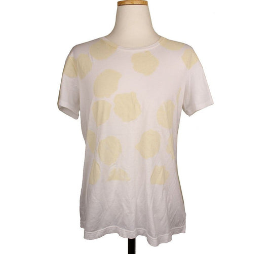 Jil Sander White Light Yellow Print T-Shirt M 26807639