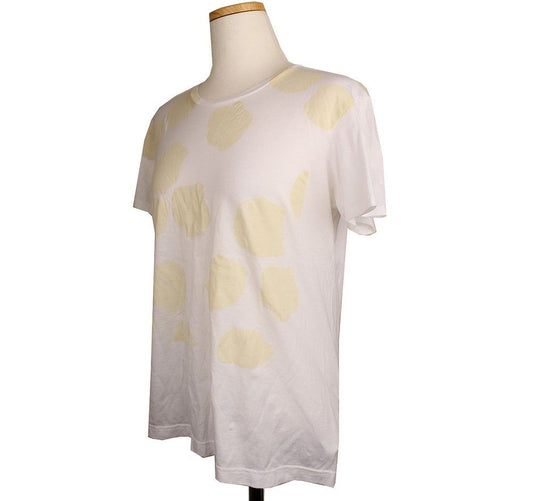 Jil Sander White Light Yellow Print T-Shirt M 26807639
