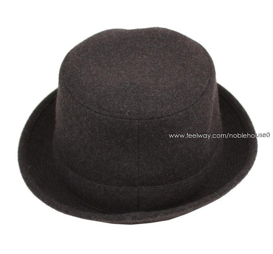 Hermes Navy H Wool Fedora 59 26811965
