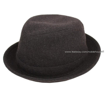Hermes Navy H Wool Fedora 59 26811965