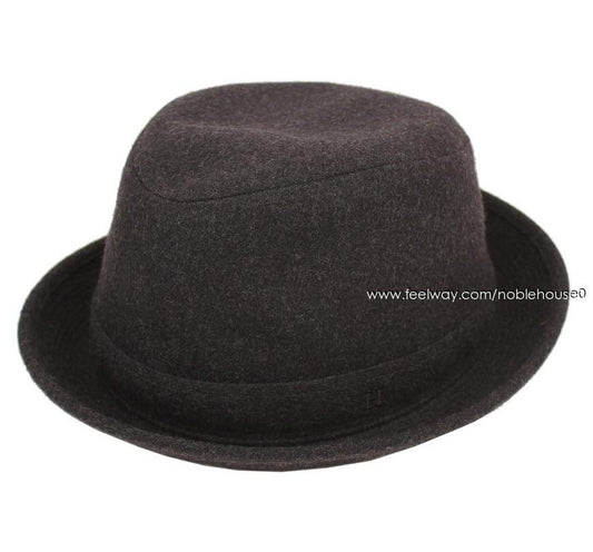 Hermes Navy H Wool Fedora 59 26811965