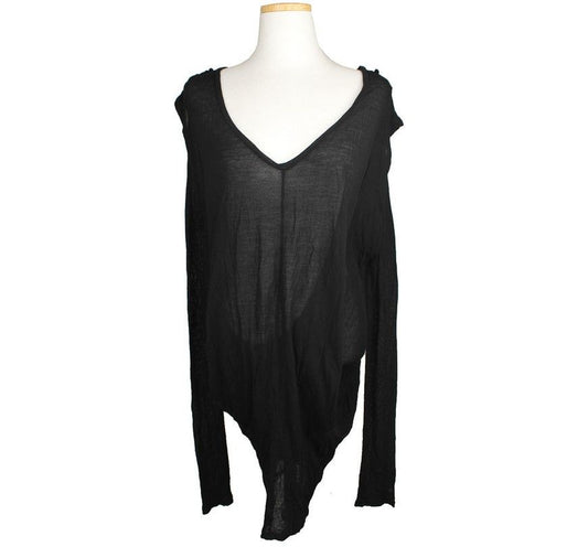 MaxMara Max & Co Black Sheer Long Top S 26809966