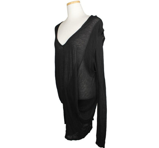 MaxMara Max & Co Black Sheer Long Top S 26809966