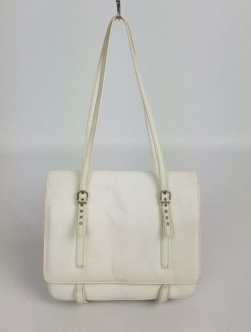 Salvatore Ferragamo White Leather Shoulder Bag 27061311