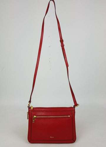 POLO RALPH LAUREN Crossbody Tasche Leder Rot 27063470