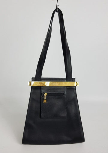 Karl Lagerfeld Black Leather Shoulder Bag 27063123