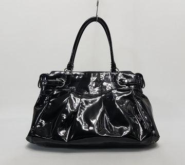 Salvatore Ferragamo Black Enamel Shoulder Bag 27060896