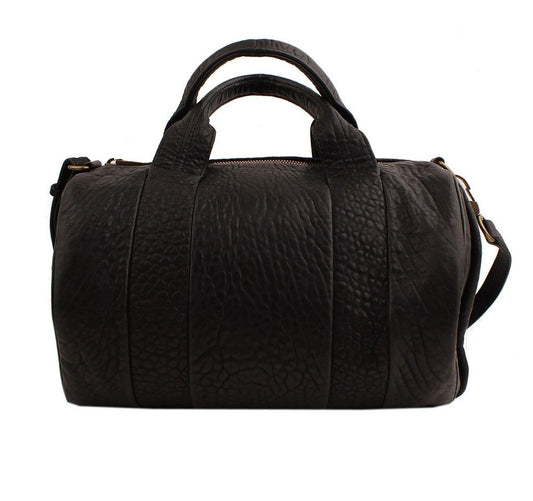 ALEXANDER WANG ゴールドジング ブラックラムスキン トート兼ショルダーバッグ 26811197