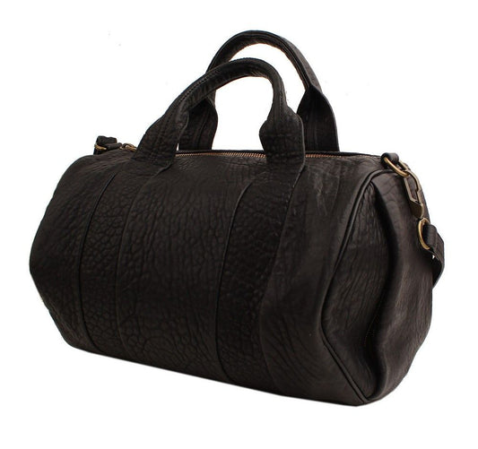 ALEXANDER WANG ゴールドジング ブラックラムスキン トート兼ショルダーバッグ 26811197