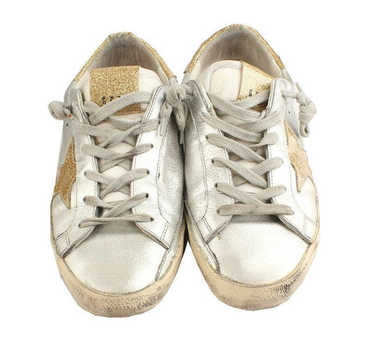 GOLDEN GOOSE スーパースター限定版シルバーゴールドスニーカー 37.5 26807634