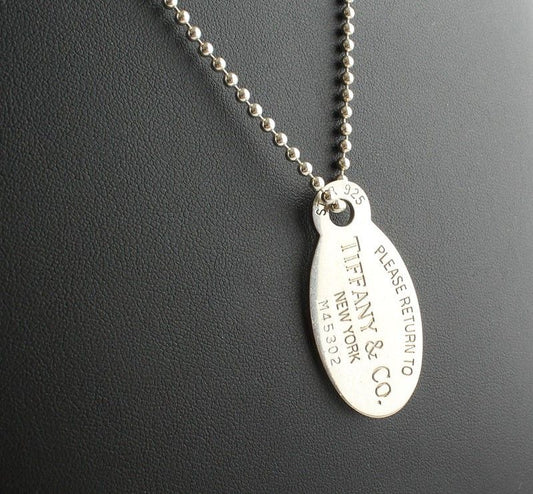Tiffany & Co Tiffany Return to 925 Silver Logo Necklace 26811544