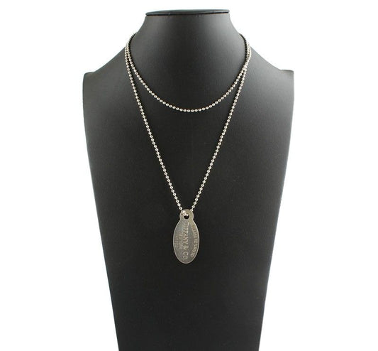 Tiffany & Co Tiffany Return to 925 Silver Logo Necklace 26811544