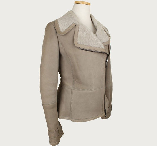 BURBERRY Hellgrüner Lammleder-Mustang-Jacke 38 44 26810130