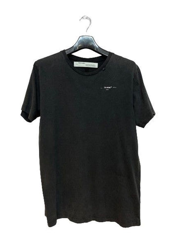 OFF WHITE Schwarz gesticktes Kurzarmshirt Frauen 5756692239 25458363