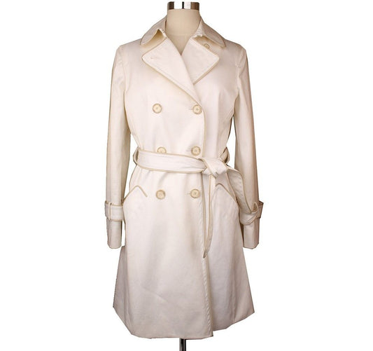 Coach White Trench Coat 44 Slim 55 26810537
