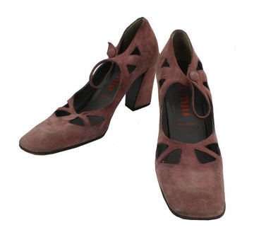 MIU MIU Violette Wildleder-Ankle-Pumps35 26810872