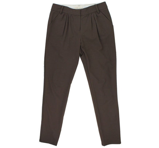 MAJE Dunkelbraune Rüschenhose 1 26809657