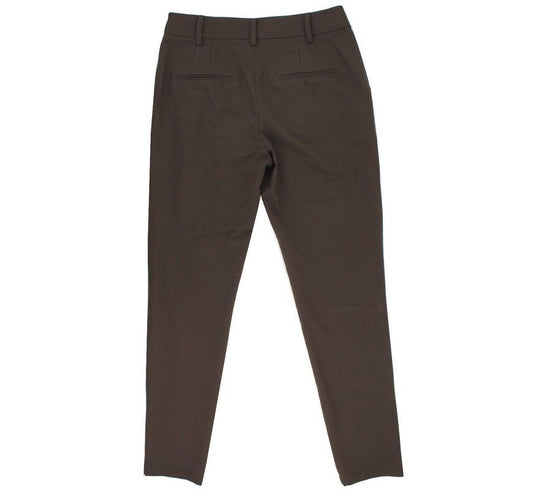 MAJE Dunkelbraune Rüschenhose 1 26809657