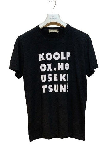 MAISON KITSUNE Schwarzes KOOLF Kurzarm Damenoberteil 5636813601 24435428