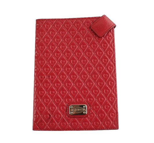 Tods Red Patent Quilted Passport Case 26812083