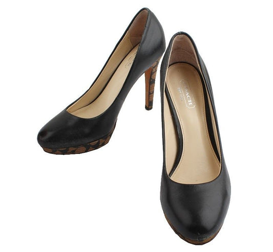 COACH Schwarze Logo-Plateau-Pumps 6.5 26810993