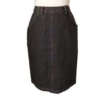 Missoni Gray Multi-Stitch Denim Skirt 40 26809141
