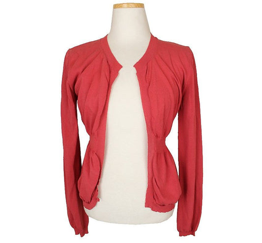 MARNI Koralpink Baumwollmischung Offene Strickjacke 44 26809941