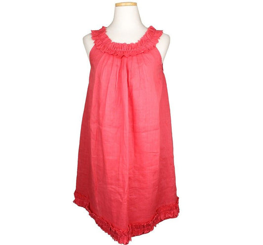 MAXMARA ピンク フリルレース ノースリーブ ドレス 36 26809611