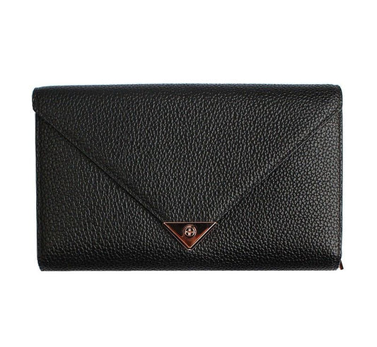ALEXANDER WANG エンベロープ ブラック ローズゴールド 装飾 長財布兼ミニクラッチ 26810983