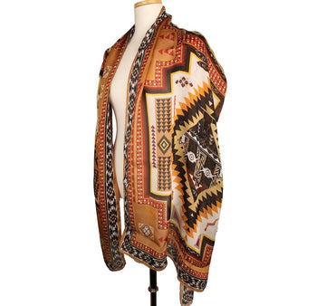 ROBERTO CAVALLI Seiden-Schal mit Ethno-Druck 176 26812049