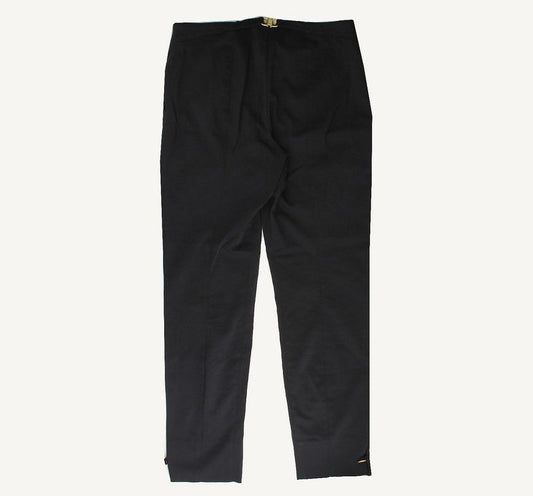 ESCADA Schwarze Baumwollmischung mit goldenem Logo Wide Pants 36 26809767
