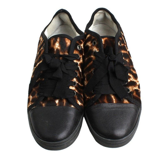 Lanvin Shearling Leopard Sneakers 40 26807342